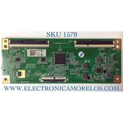 T-CON PARA TV WESTINGHOUSE NUMERO DE PARTE LC546PU2L_0X V1.2 / KB6160A / E503744 / 2E01832B0 / PANEL LC546PU2L03 / MODELO WR55UT4009 ((NOTA IMPORTANTE:CHECAR QUE EL PANEL Y MODELO CORRESPONDA CON SU TELEVISION))